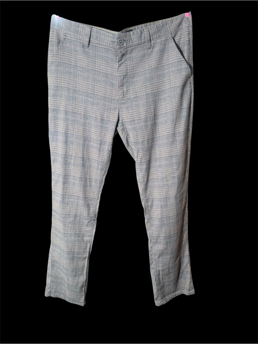 Brighton Men’s Plaid Dress Pants 38x33 Gray Slim Fit